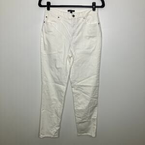 EILEEN FISHER Organic Cotton Denim Slim Jean White XS